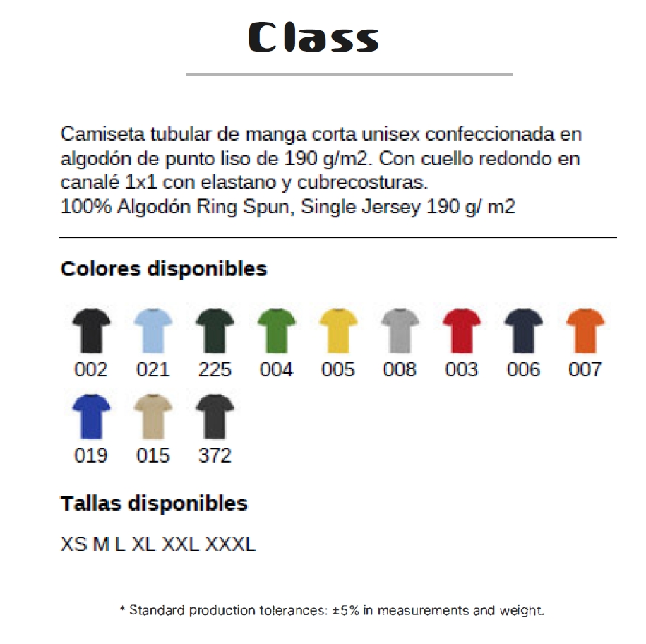 Camisetas Class para los que no quieren gastar mucho en las camisetas y tener un buen resultado 